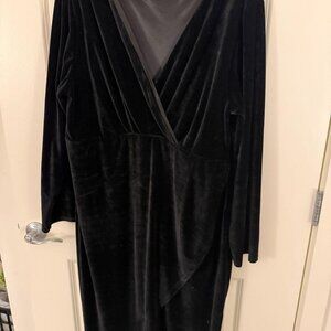 Velvet wrap dress